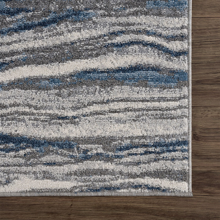 Mist Rippling Sand Blue Rug