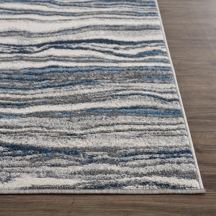 Mist Rippling Sand Blue Rug