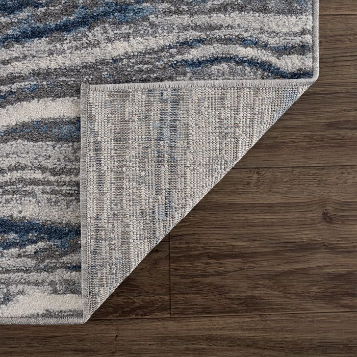 Mist Rippling Sand Blue Rug
