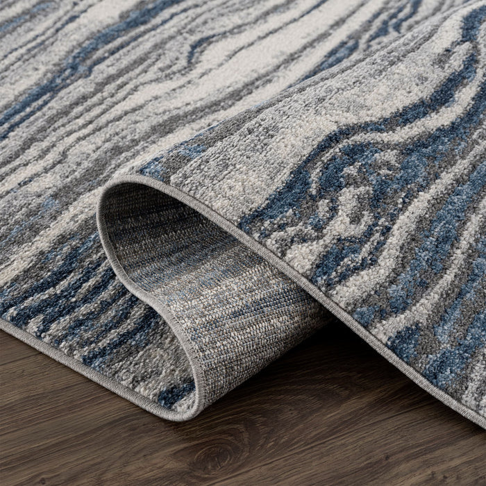 Mist Rippling Sand Blue Rug