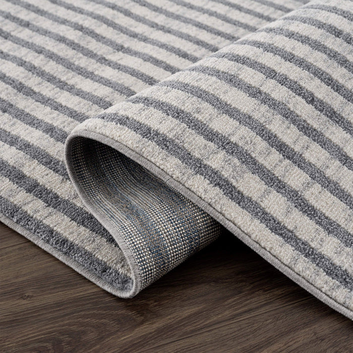 Mist Shrinking Rectangles Grey Rug