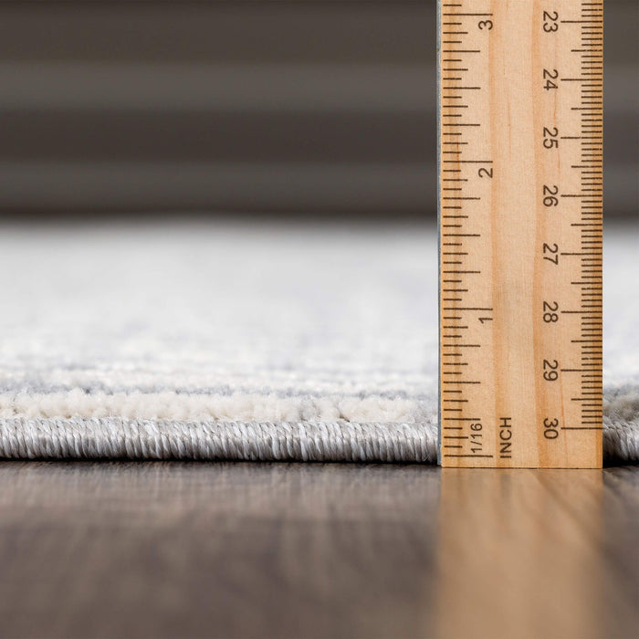 Mist Shrinking Rectangles Grey Rug