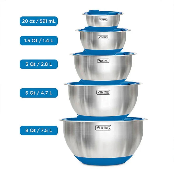 Mixing Bowl Set in Kenya - Viking 10-Piece Stainless Steel