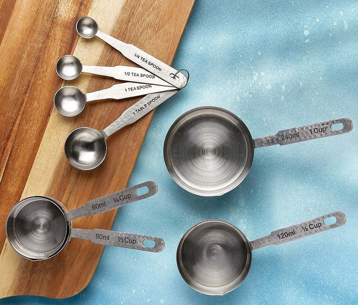 Danica Heirloom Hammered Stainless Steel Measuring Utensils Set