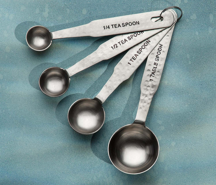 Danica Heirloom Hammered Stainless Steel Measuring Utensils Set