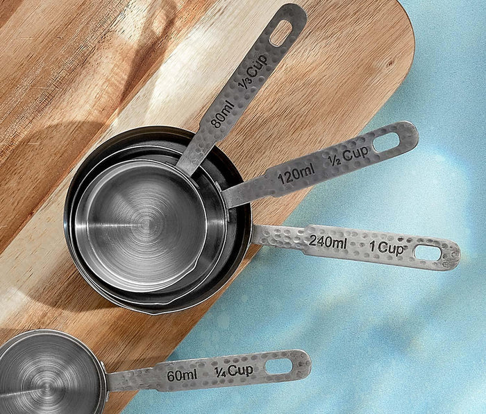 Danica Heirloom Hammered Stainless Steel Measuring Utensils Set