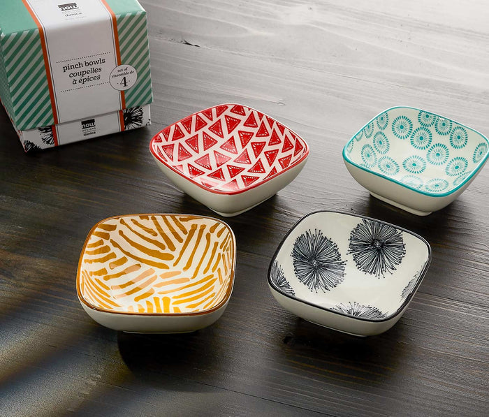 Modern Stamped Mix & Prep Pinch Pot Bowls: Set of 4 - Lollygag.co