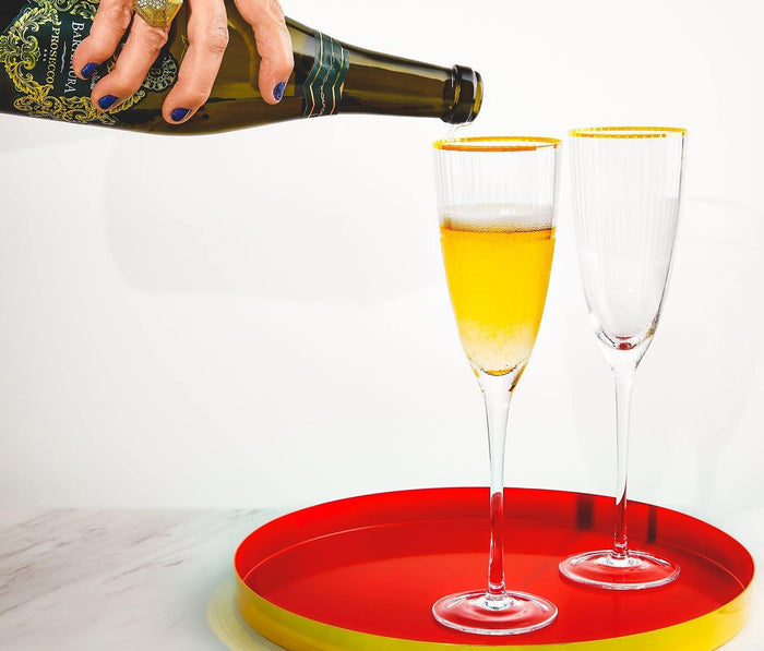 Gold Rimmed Rimmed Champagne Flute