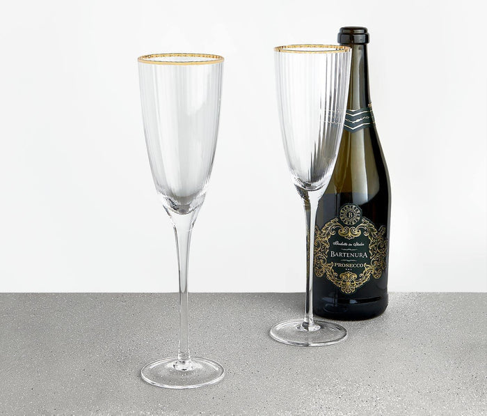 Gold Rimmed Rimmed Champagne Flute