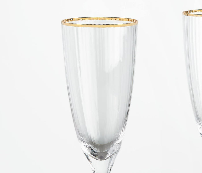 Gold Rimmed Rimmed Champagne Flute