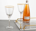 Gold Rimmed White Wine Glass