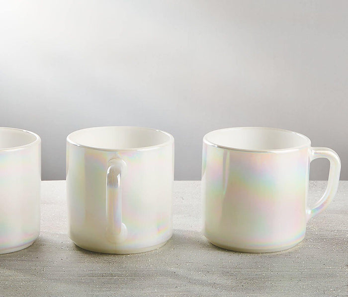 Moon-Glow Lustre Mugs: Vintage Federal Glass set of 3 - Lollygag.co