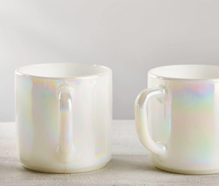 Moon-Glow Lustre Mugs: Vintage Federal Glass set of 3 - lollygag