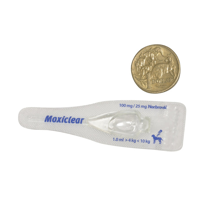 Moxiclear Flea and Worming Treatment for Dogs 4-10kg 6 Pack