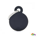My Family Basic Circle Small Black with Free Engraving-Habitat Pet Supplies