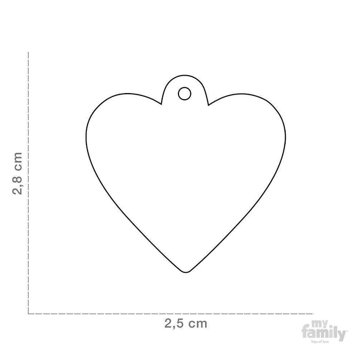 MY FAMILY BASIC HEART SMALL PINK - Habitat Pet Supplies Altona & Chirnside Park