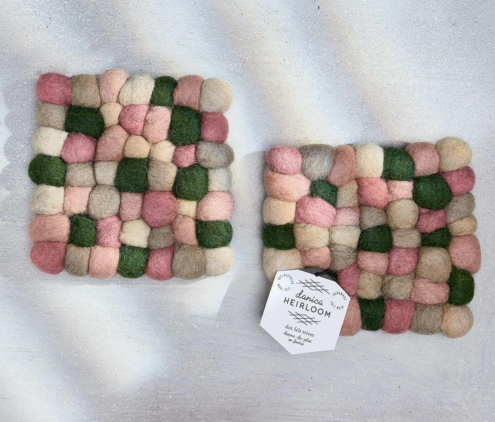 Danica Nectar Dot Felted Trivet - lollygag