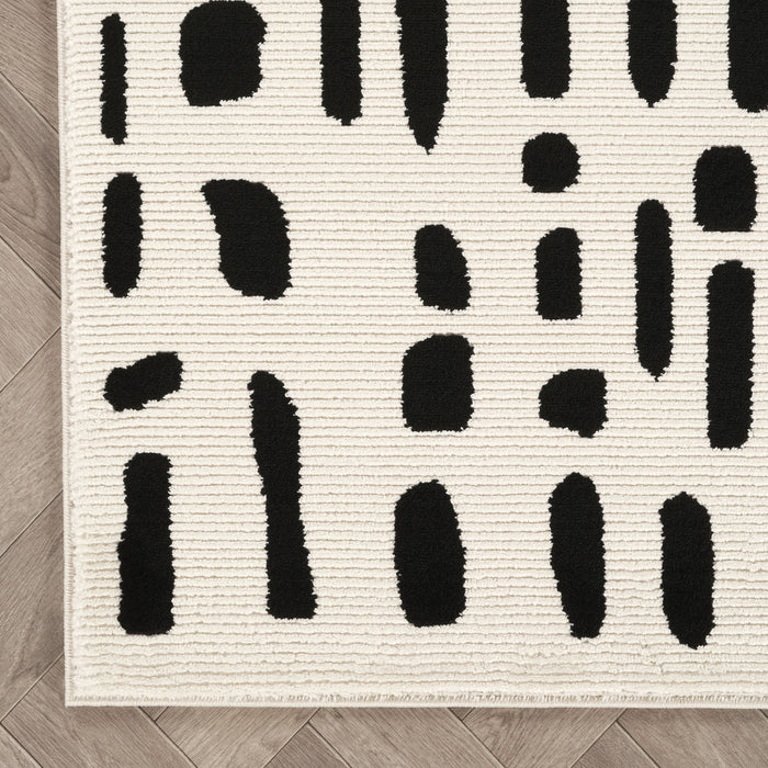 Neutral Brushstroke Cream Rug