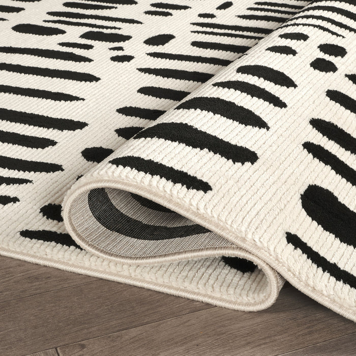 Neutral Brushstroke Cream Rug