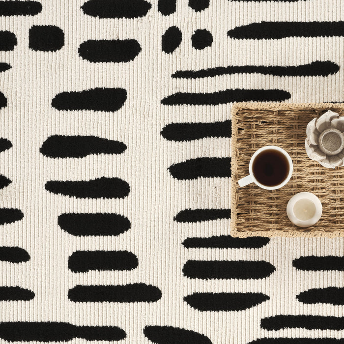 Neutral Brushstroke Cream Rug
