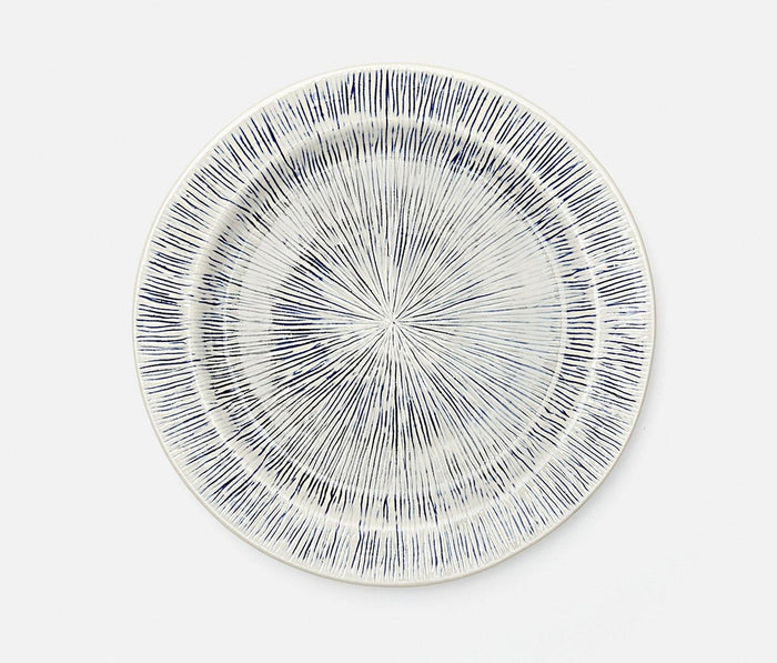 Blue Pheasant Nolan Indigo Broken Lines Dinner Plate Set - Lollygag