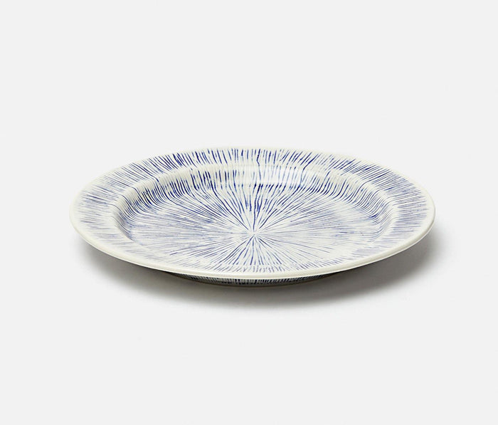 Blue Pheasant Nolan Indigo Broken Lines Dinner Plate Set - Lollygag