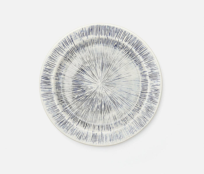 Blue Pheasant Nolan Indigo Broken Lines Salad Plate Set - Lollygag