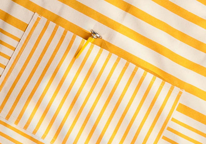 Cabana Stripe Ochre Apron - Lollygag