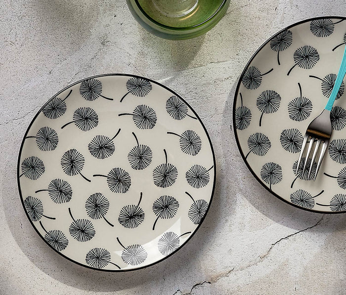 Dandelion pattern modern dessert small plates - lollygag