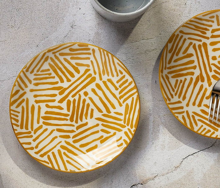 Dandelion pattern modern dessert small plates - lollygag