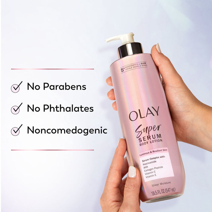 Olay Super Serum Hand and Body Lotion, 24hr Moisture (2 Pack)
