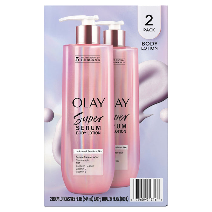 Olay Super Serum Hand and Body Lotion, 24hr Moisture (2 Pack)