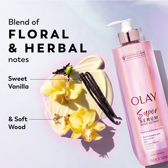 Olay Super Serum Hand and Body Lotion, 24hr Moisture (2 Pack)
