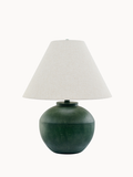 Otto Rounded Textured Green Table Lamp