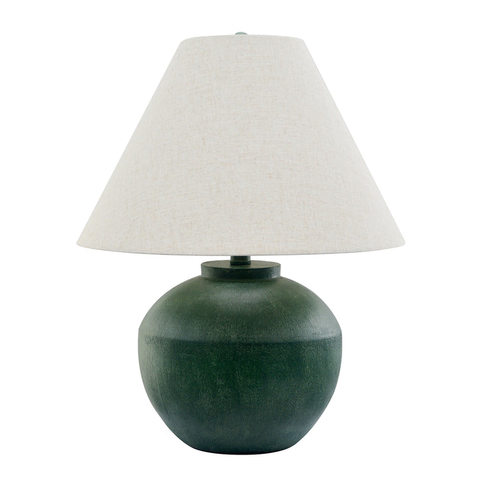 Otto Rounded Textured Green Table Lamp