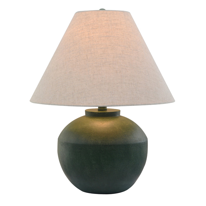 Otto Rounded Textured Green Table Lamp
