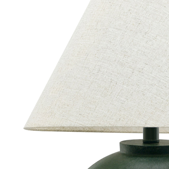 Otto Rounded Textured Green Table Lamp