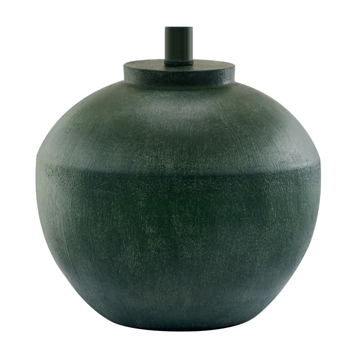 Otto Rounded Textured Green Table Lamp
