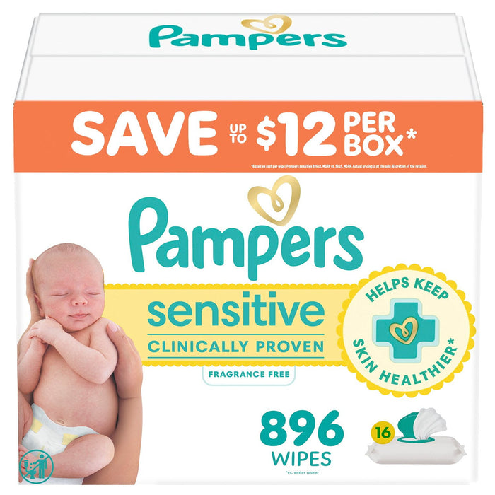 Pampers Sensitive Baby Wipes, Fragrance Free