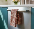 Mauve Block Printed Waffle Dishtowel Set - Lollygag