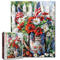 Patriotic Garden Blooms Jigsaw Puzzle