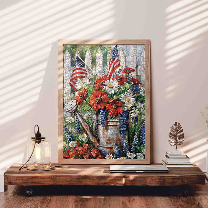 Patriotic Garden Blooms Jigsaw Puzzle