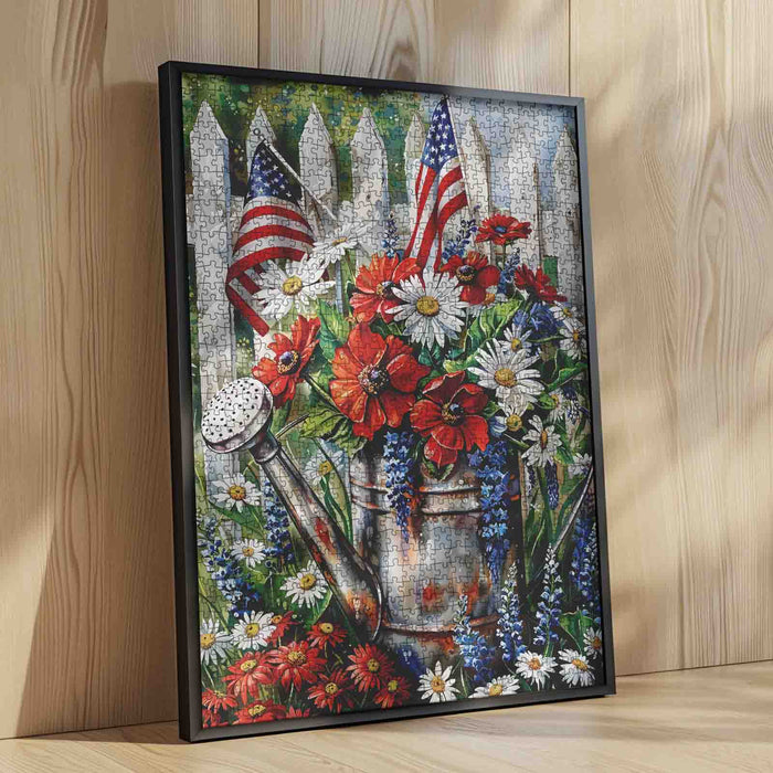 Patriotic Garden Blooms Jigsaw Puzzle
