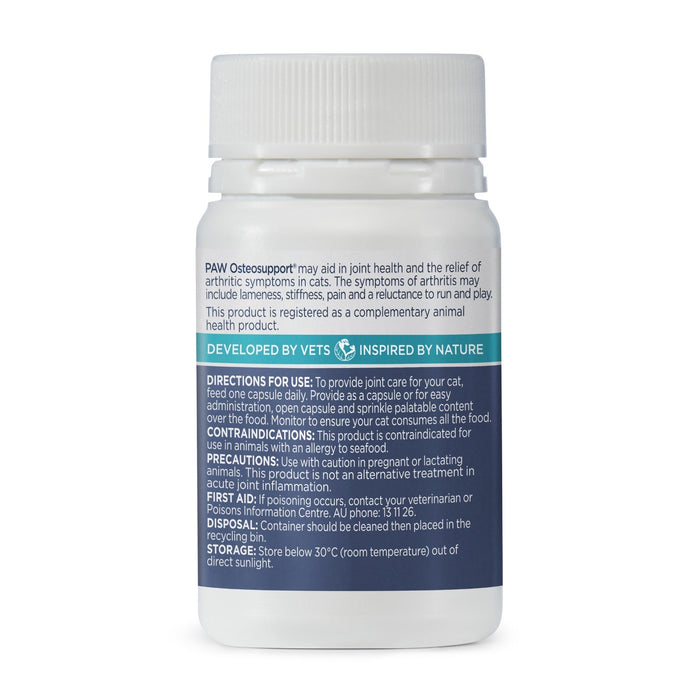 PAW by Blackmores Osteosupport Joint Care Powder Capsules for Cats 60 Pack