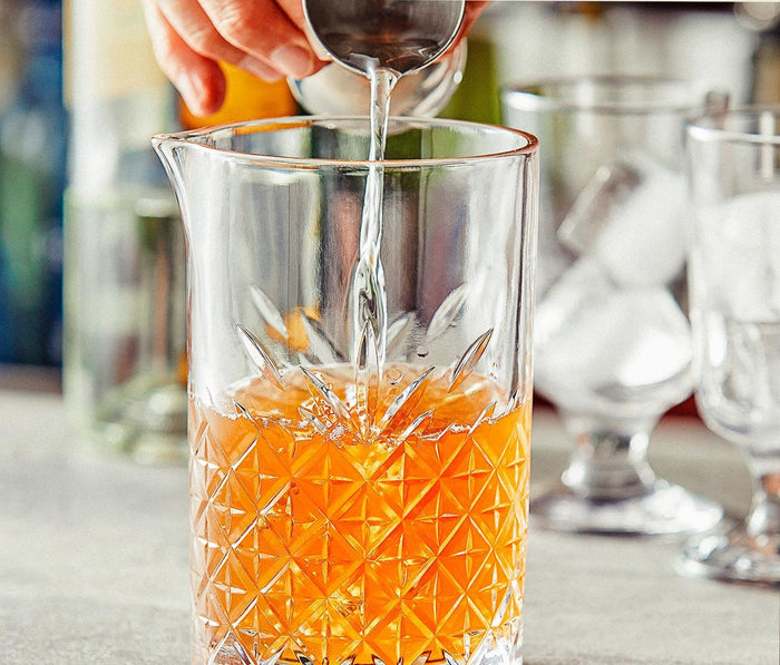 Mixing bar cut glass, Stainless Steel  Bar Spoon,Jigger, Strainer bar set