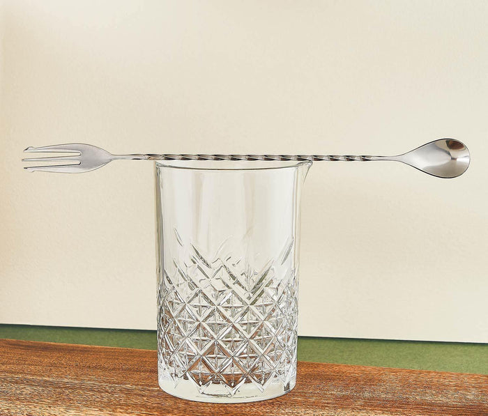 Mixing bar cut glass, Stainless Steel  Bar Spoon,Jigger, Strainer bar set