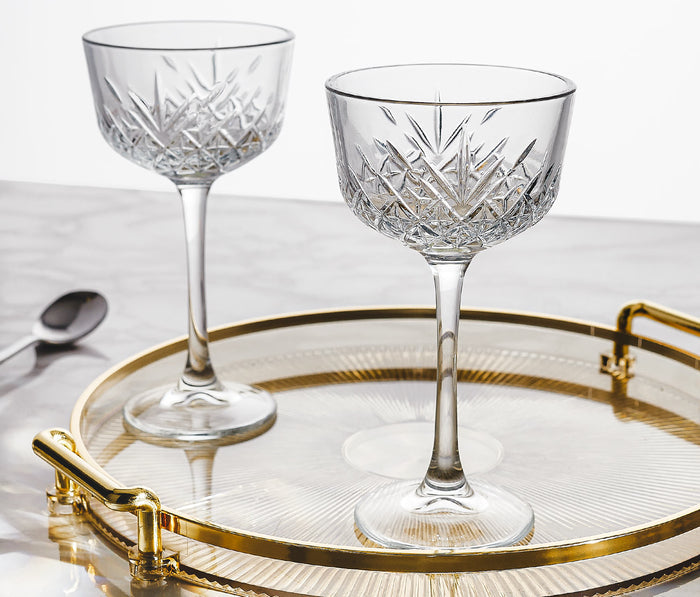 Pasabahce Nick and Nora Cut Glass set - lollygag