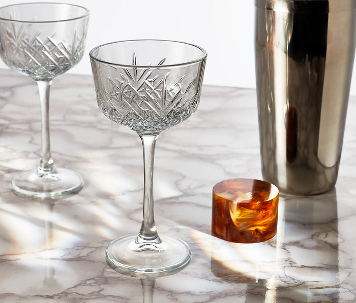 Cocktail  Glass and stainless cocktail shaker-lollygag.jpg
