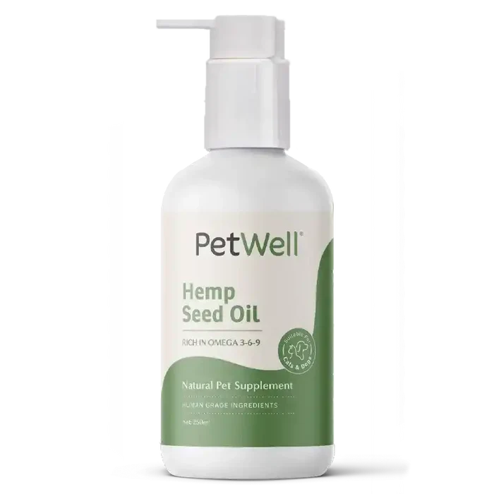 PetWell Hemp Seed Oil for Dogs and Cats 250ml-Habitat Pet Supplies