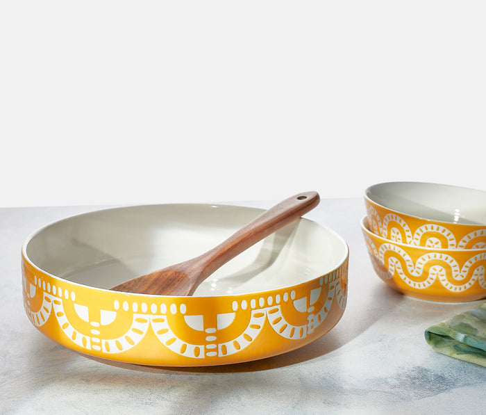 Ochre salad serving set - lollygag